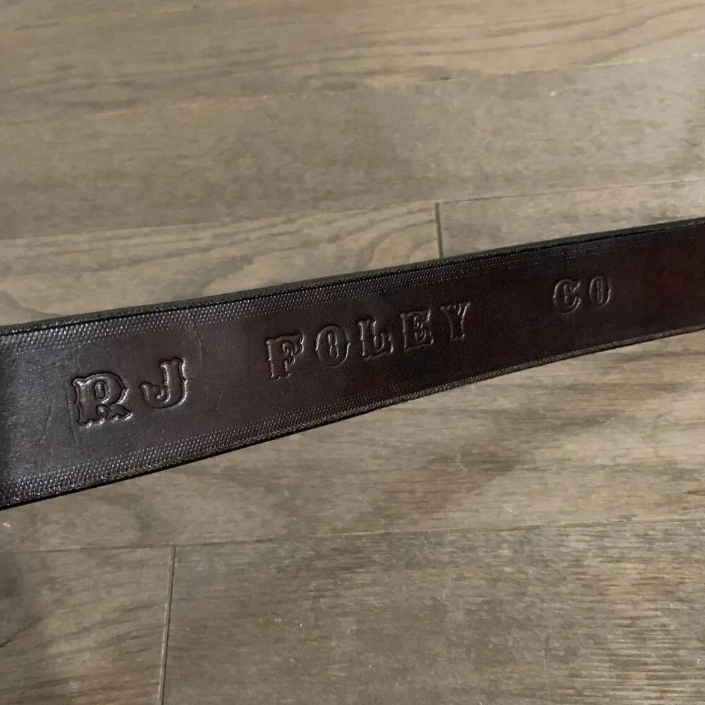 Rj Foley Womens Solid Brown Genuine Snakeskin Belt
